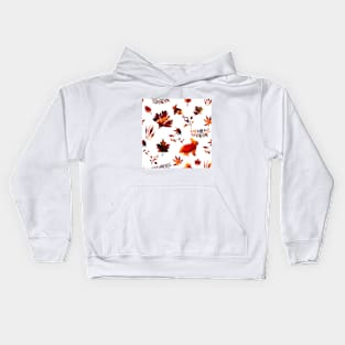 Autumn Flora with Bunnies Kids Hoodie